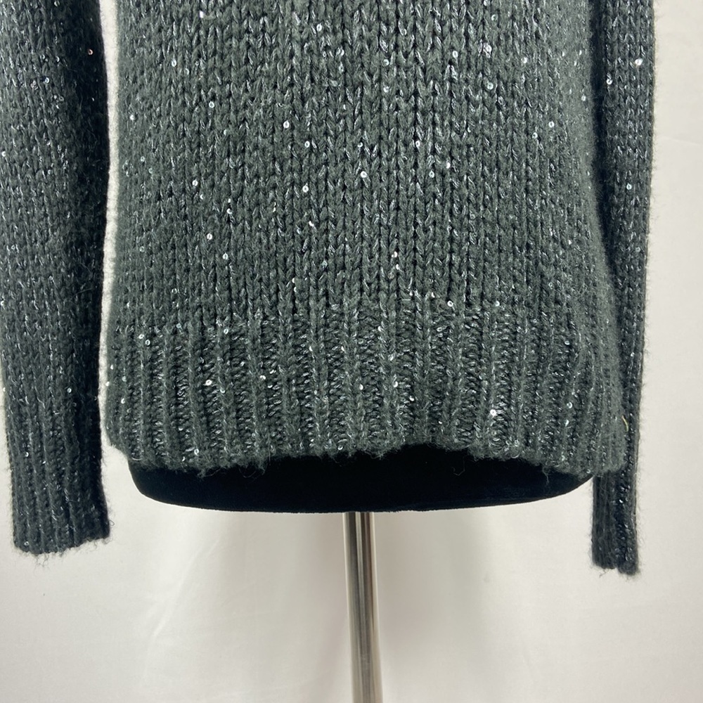 Jones New York Black Sparkly Cowl Neck Sweater - Picture 5 of 8